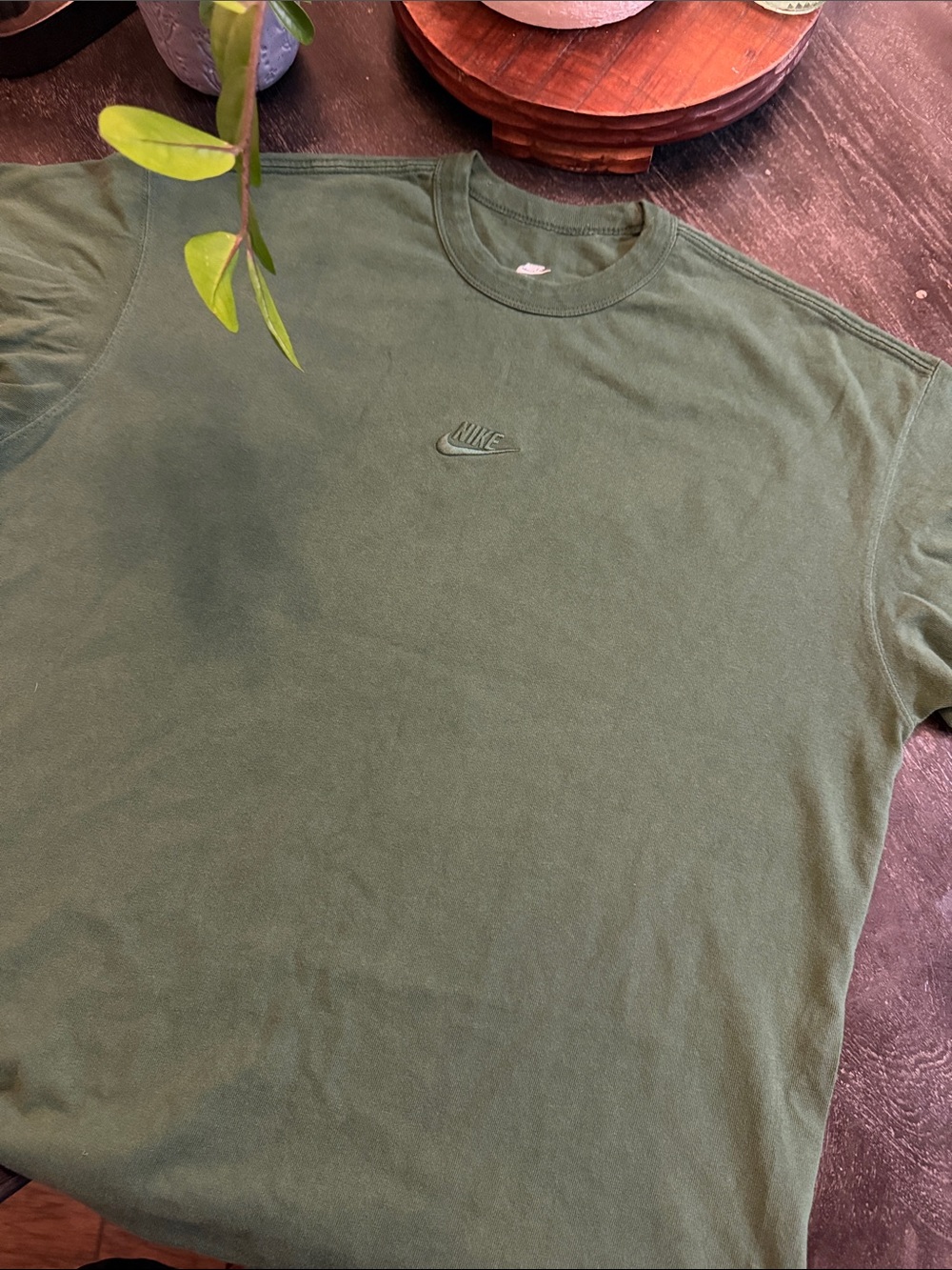 Nike Olive Green Short Sleeve Crewneck Tee